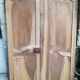 Double antique walnut closet doors
