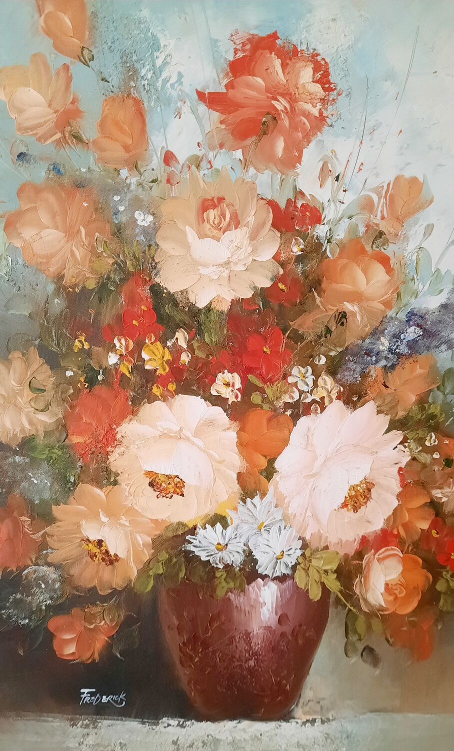 Painting bouquet of flowers