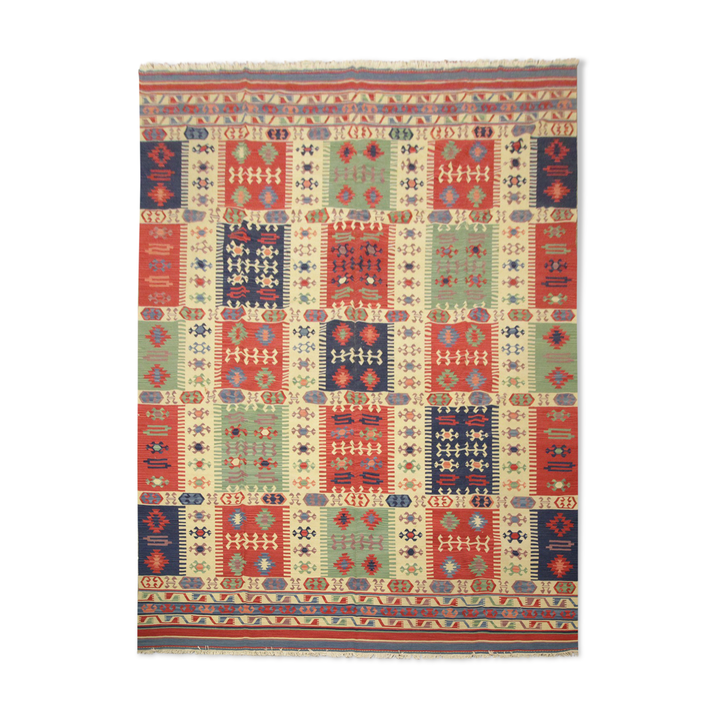 Flat-woven traditional kilim rug - 285x385cm