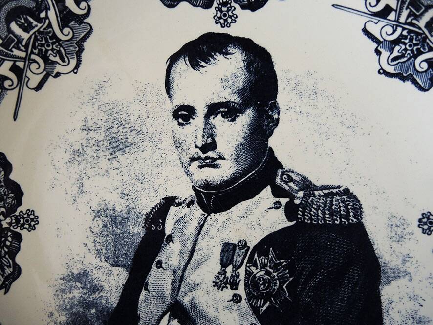 Old Napoléon Earthenware Dish Boch Frères Keramis