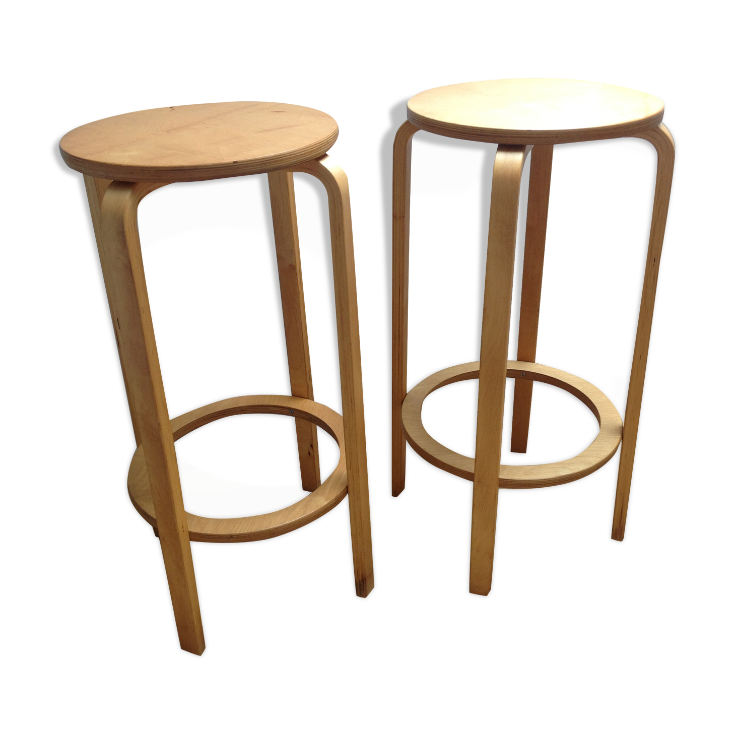 Pair of high Scandinavian/vintage style stools 60s-70s