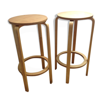 Pair of high Scandinavian/vintage style stools 60s-70s