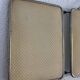 Vintage 1960 triptych barber mirror ivory quilted - 21 x 50 cm