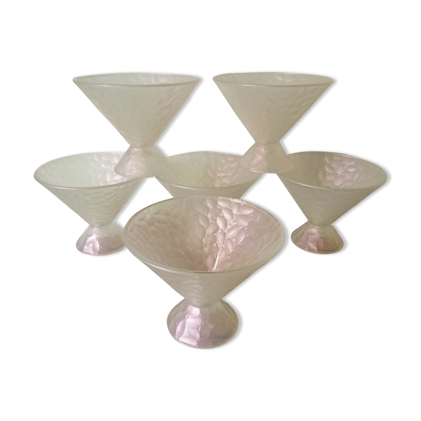 Fruit cups/iridescent glass ice