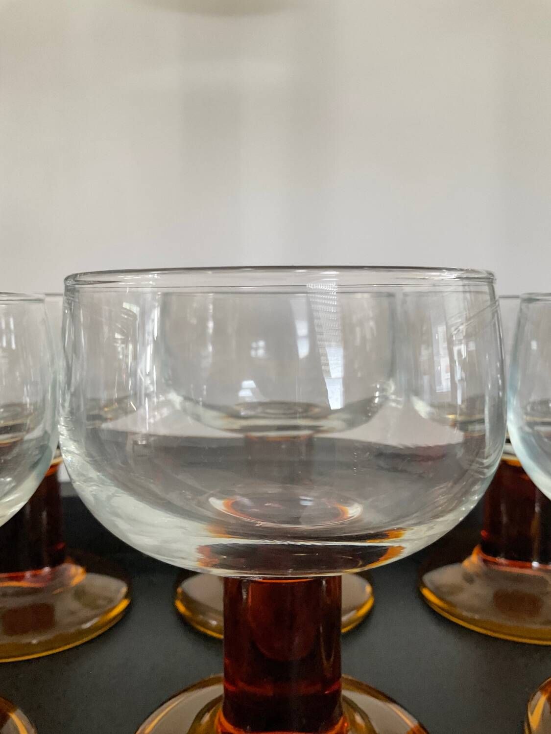 Set of 6 vintage glasses from the 70s France