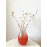 Vase bicolore en verre vintage