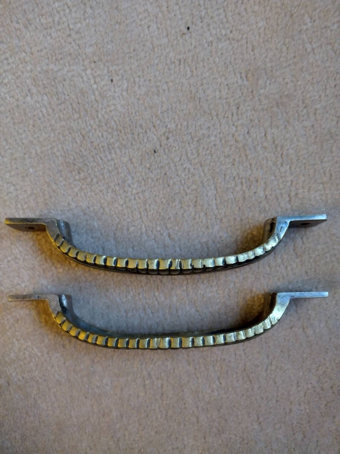 Gold art deco handles