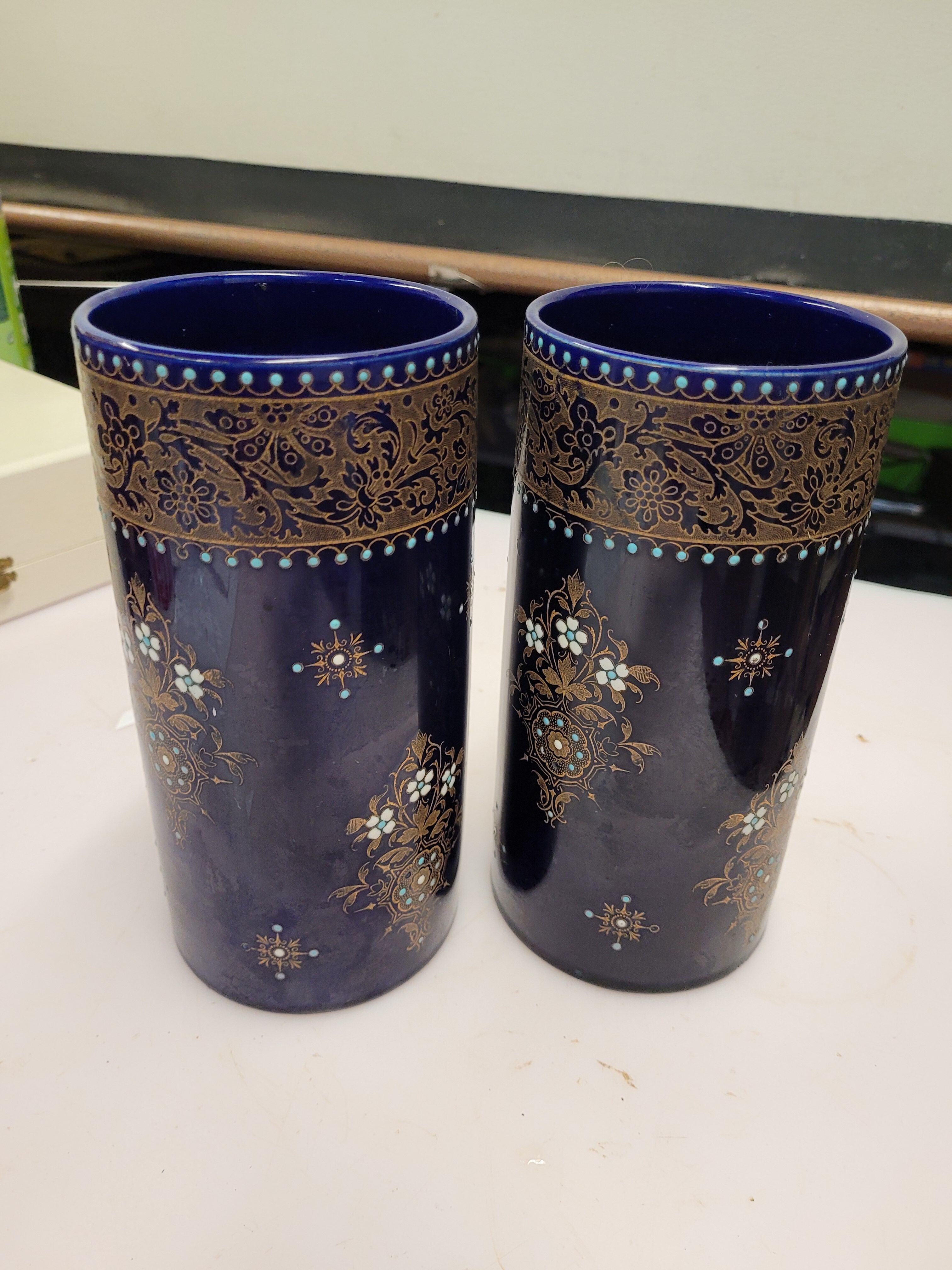 Pair of glazed ceramic vases BEK 229