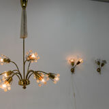Chandelier and sconces by Emil Stejnar and executed by Rupert Nikoll 195°