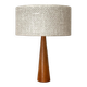 Lampe de table en teck minimaliste du milieu du siècle, années 1960