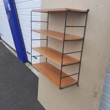 Wall shelf type String Scandinavian style in beech year 70.
