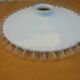 Scalloped opaline lampshade