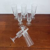 Set of 7 champagne flutes