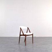 Teak & Boucle Chairs Model 31 by Kai Kristiansen for Schou Andersen, 1960s,