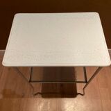 Metal and glass side table