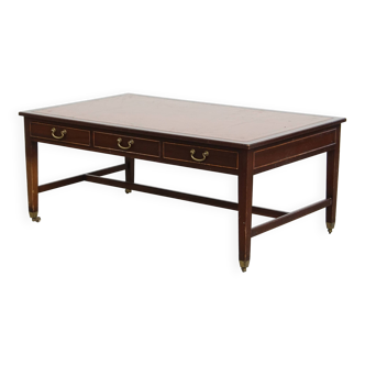 Table basse Chesterfield sur roulettes de style anglais, 4 tiroirs