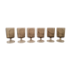 Series of glasses with smoked glass feet