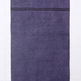Purple Black Turkish Vintage Runner Rug, 74x346Cm