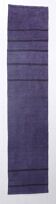 Purple Black Turkish Vintage Runner Rug, 74x346Cm