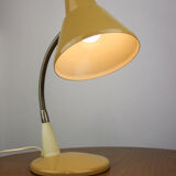 Adjustable Desk Lamp in Sand Painted Metal and Chrome-Plated Spiral Arm, 1970s