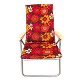 Vintage 1970s Kettler folding chair – pop floral print & structure