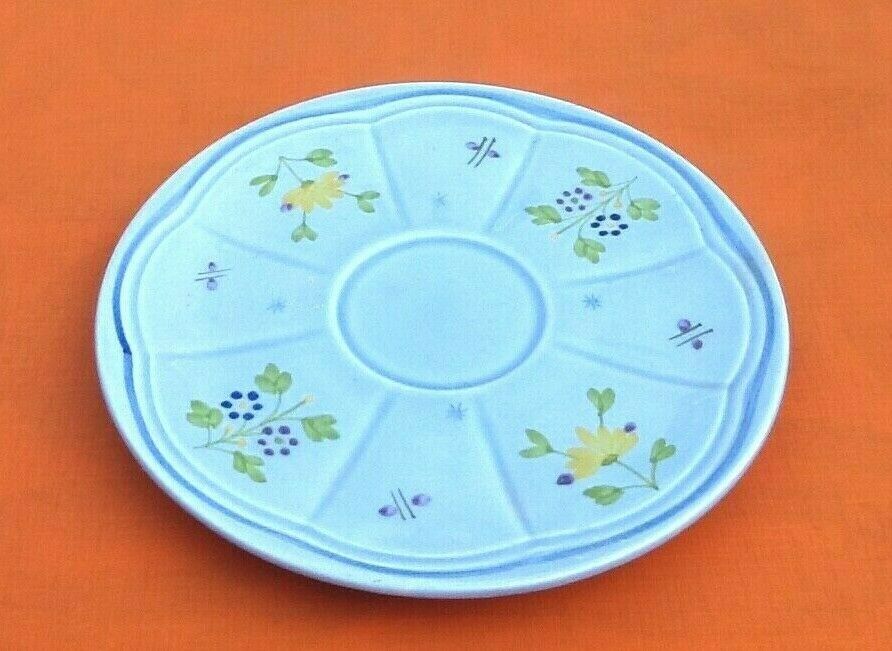 Cup / saucer for lunch hand-painted floral decoration france stamp lc