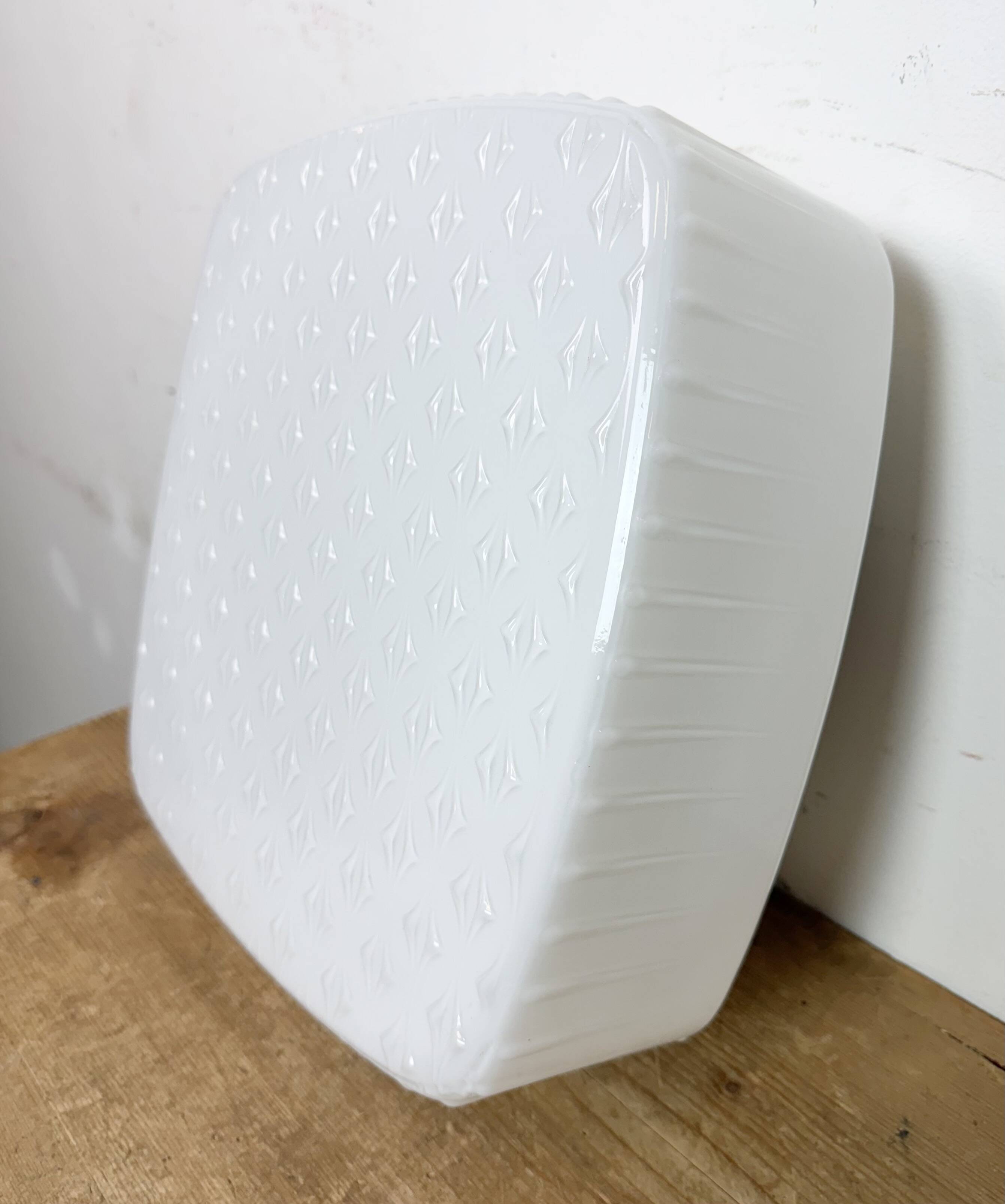 Vintage Wall Or Ceiling Light with Milk Glass, 1970s