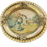 Combastel (Magdeleine), watercolor of a house with a mill, late 19th century
