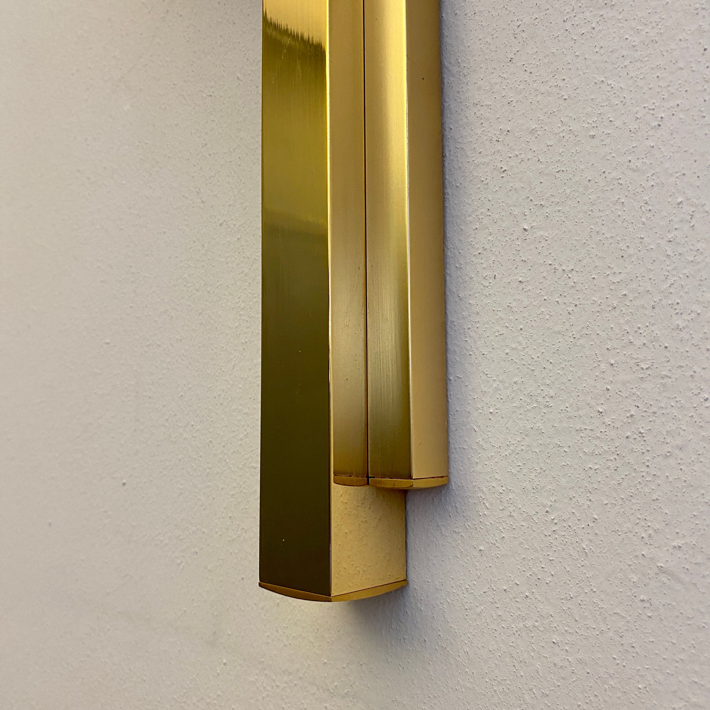 Half moon applied in Italian brass 1975