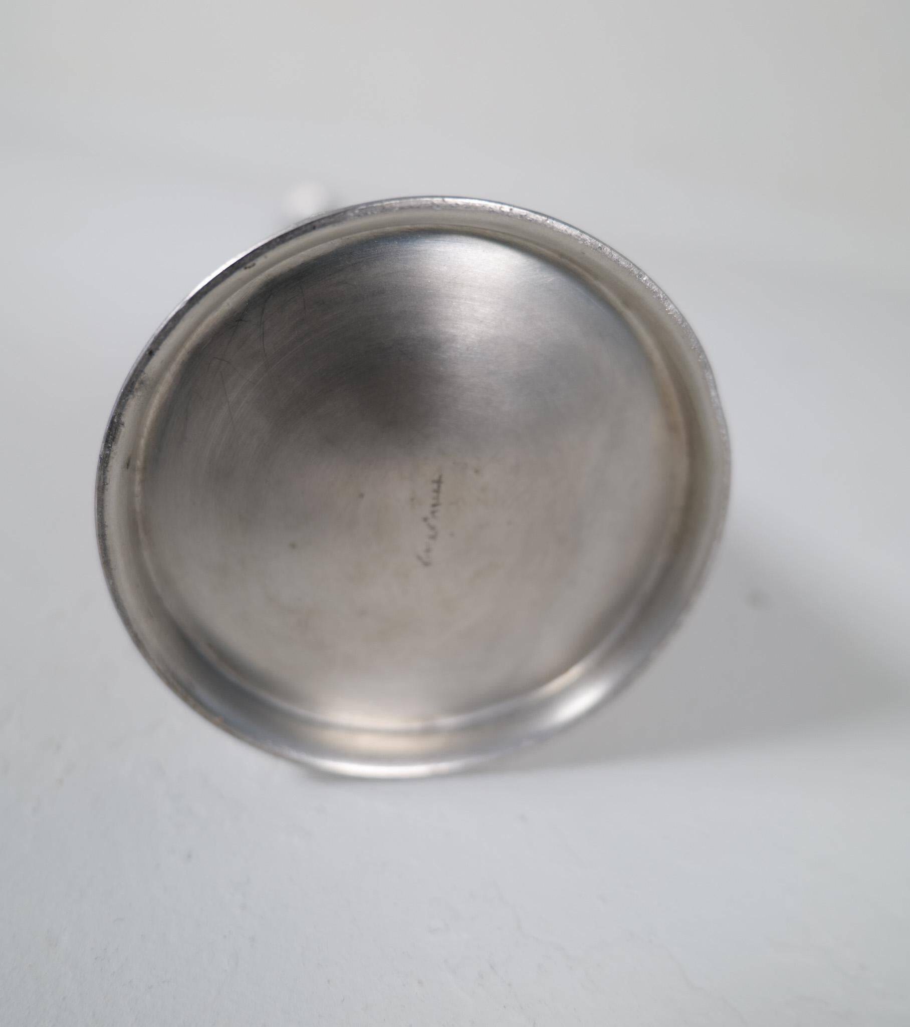 Sculptural Art Deco wine pitcher "Jomfruen" in pewter by Gunnar Havstad 1930s