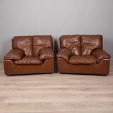 Paire de fauteuils années 1970 mod. bonheur design ammannati & vitelli pour brunati