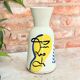 Azrur yellow and blue artisanal vase