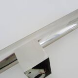 Large wall light in brushed metal. 70s