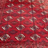 Nice big vintage carpet Bokhara handmade 200x282 cm