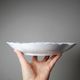 Vintage duo of Chastagner Limoges serving dishes, white rocaille porcelain.