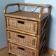 Commode chiffonnier en rotin et osier