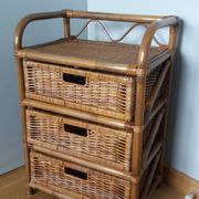 Rattan and wicker chest of drawers