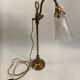 Bronze desk art deco lamp with tulip signed "schneider"