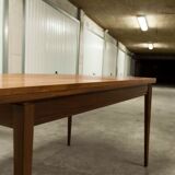 60's rectangular Scandinavian table with extension cords