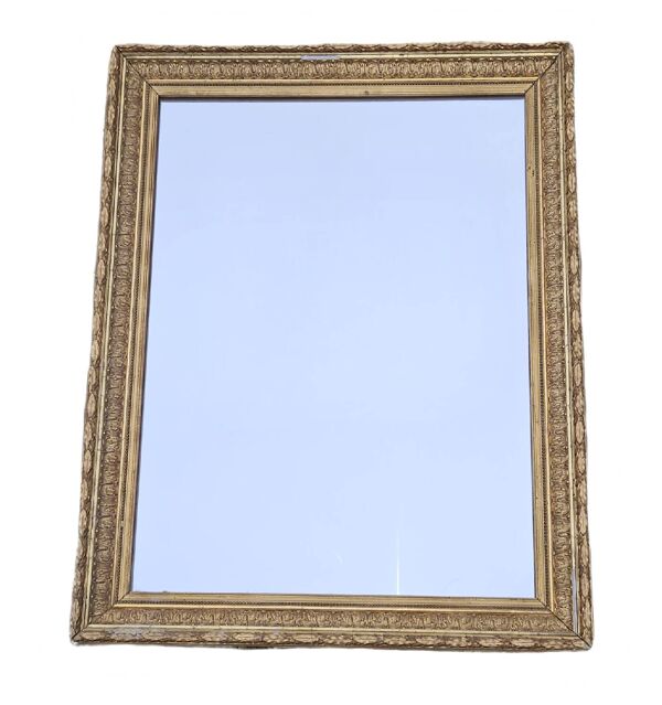 Miroir ancien bois doré hauteur 77cm