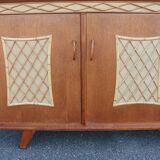 Rattan sideboard attributed to Audoux Minet
