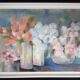 Impressionist still life with flowers, oil on canvas signed and framed