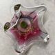 Pink and green Glass bowl by Josef Hospodka 1960s