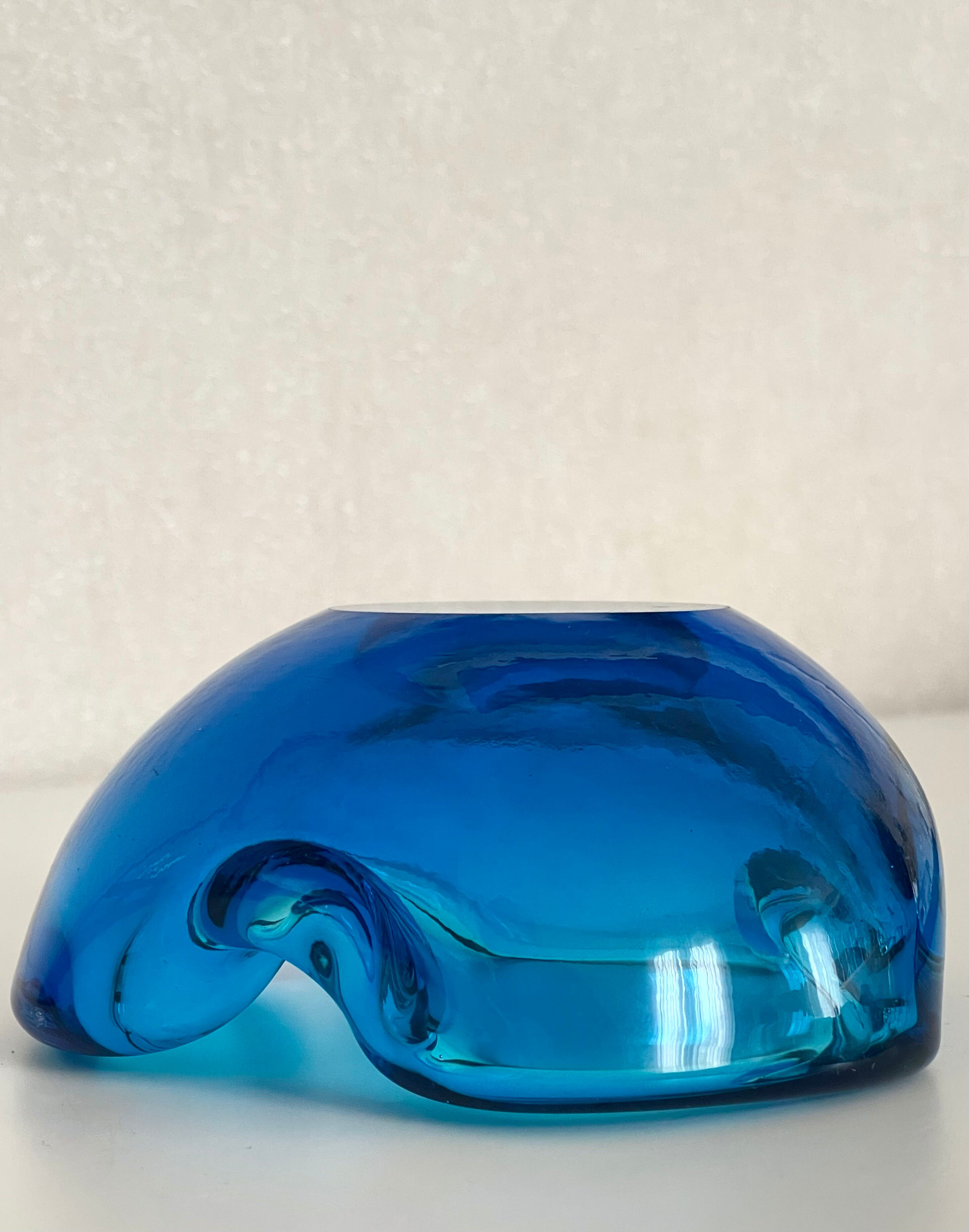 Murano Sommerso blue vide-poche 1970.