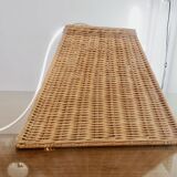 Large 1970s rattan pendant light