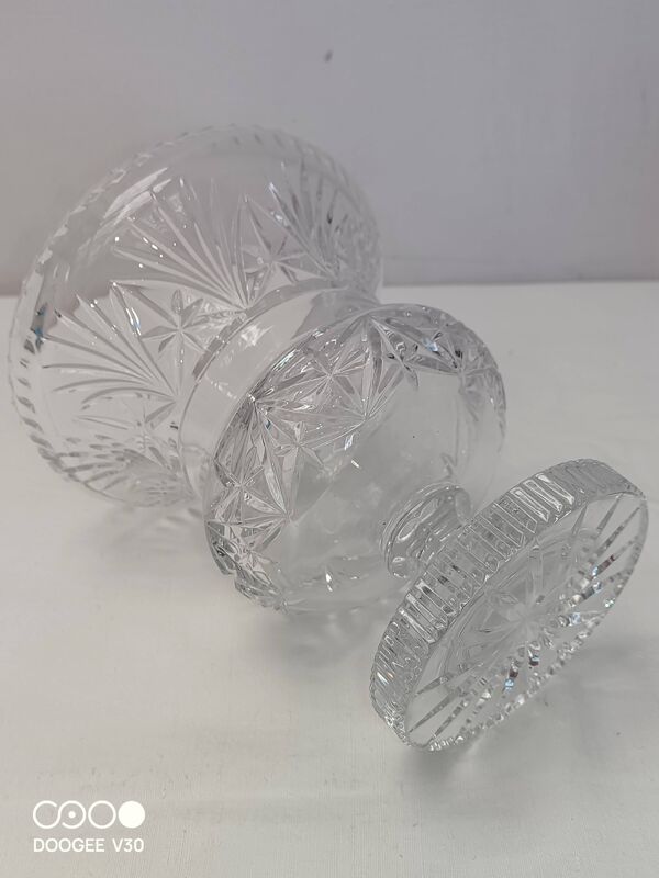 Grande coupe ancienne en cristal taille vase