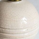White crackled ceramic lamp base, 1930s