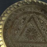 Ancien plateau marocain en laiton