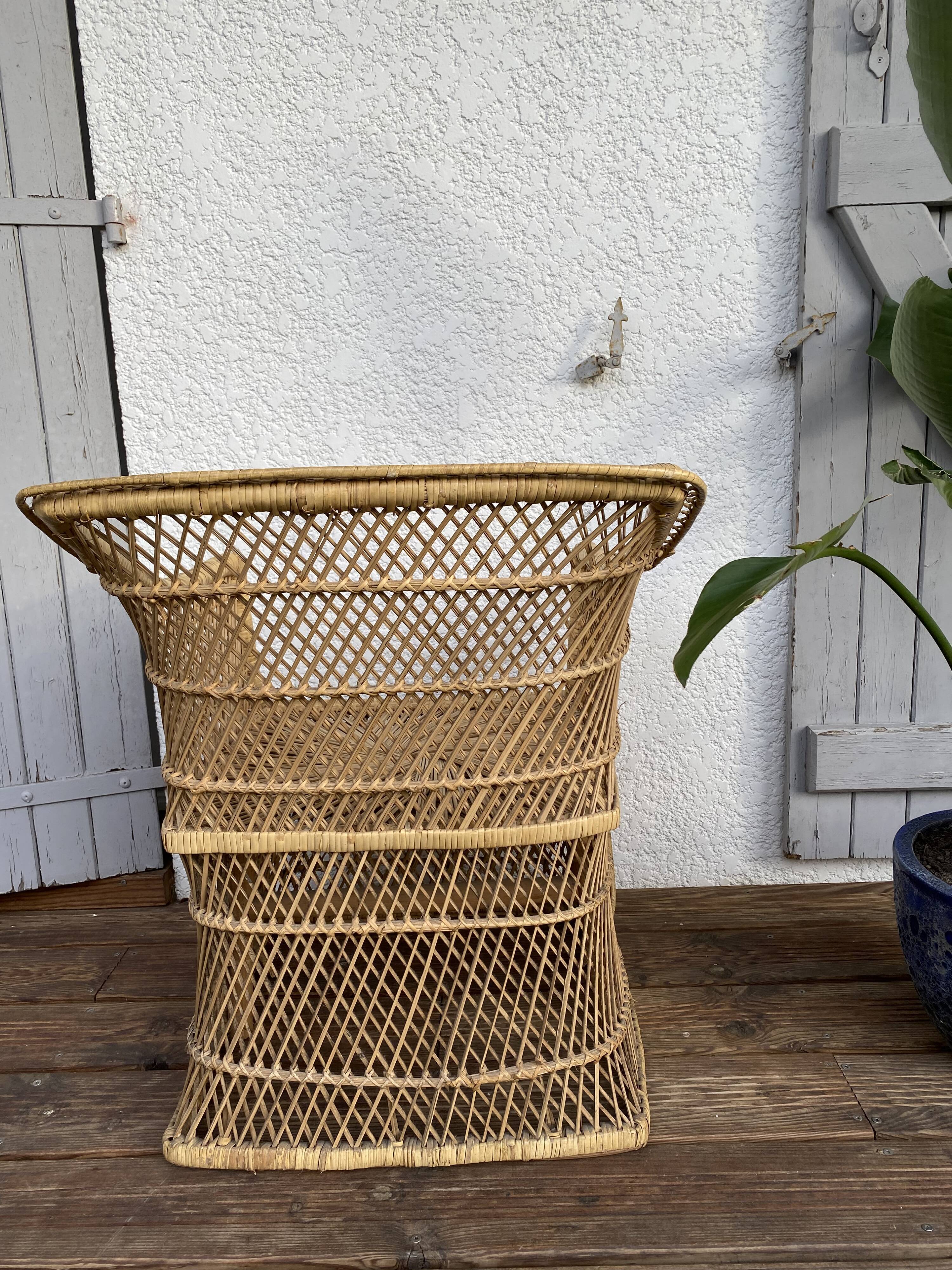 Rattan armchair