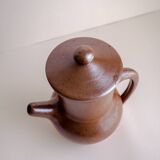Handcrafted stoneware teapot with strainer